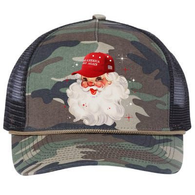 Make A Christmas Great Again Xmas Trump Maga Pajamas Santa Retro Rope Trucker Hat Cap