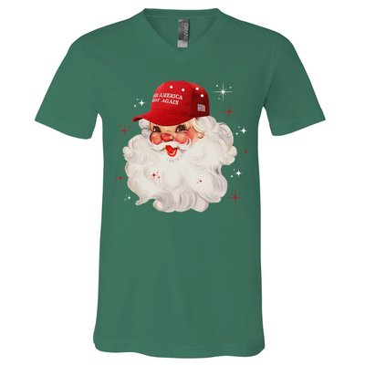 Make A Christmas Great Again Xmas Trump Maga Pajamas Santa V-Neck T-Shirt