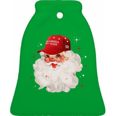 Make A Christmas Great Again Xmas Trump Maga Pajamas Santa Ceramic Bell Ornament