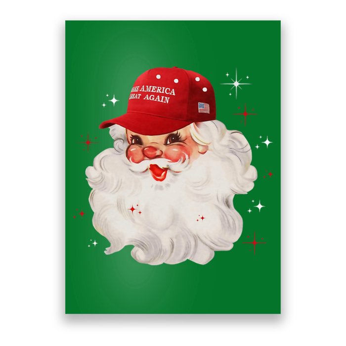 Make A Christmas Great Again Xmas Trump Maga Pajamas Santa Poster