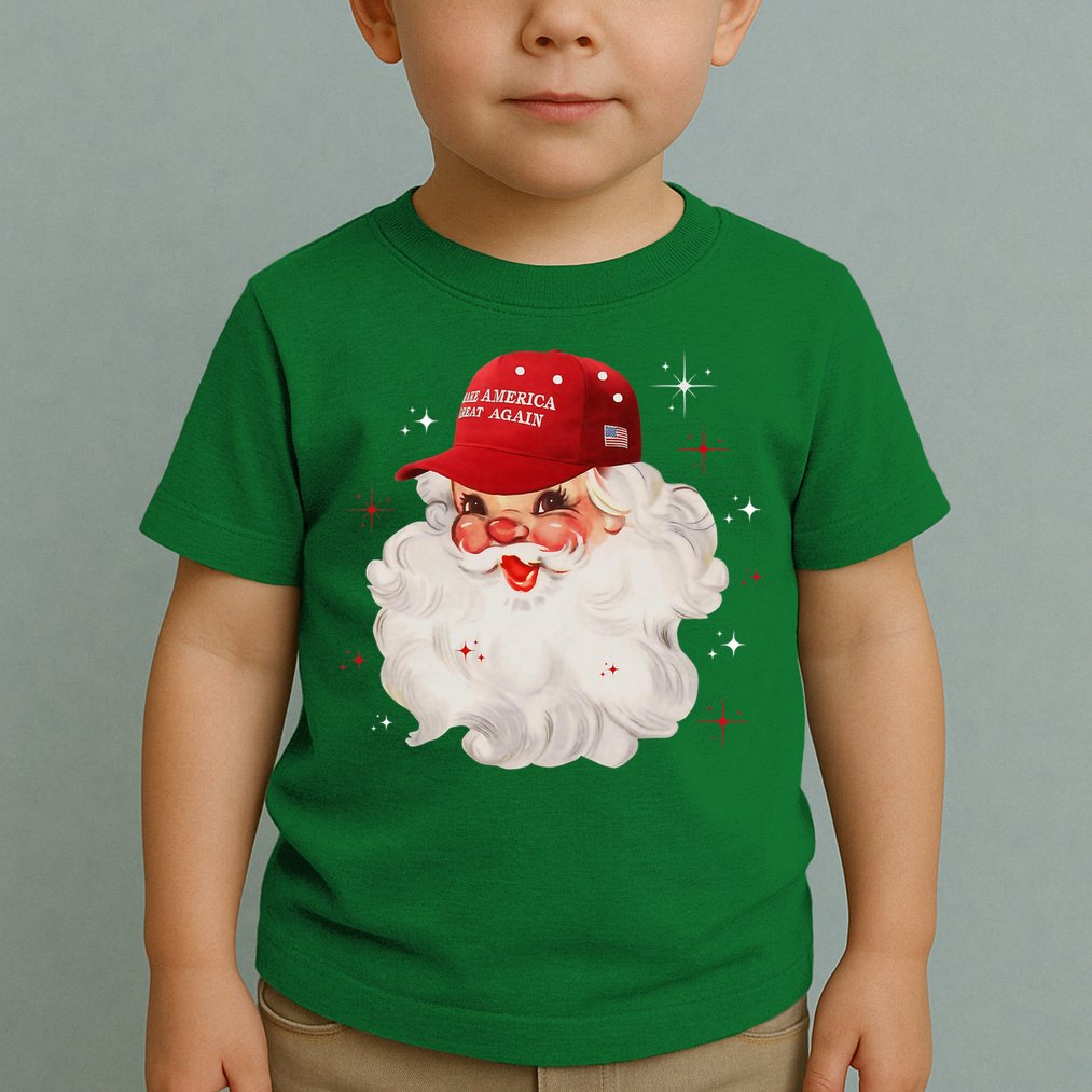Make A Christmas Great Again Xmas Trump Maga Pajamas Santa Toddler T-Shirt