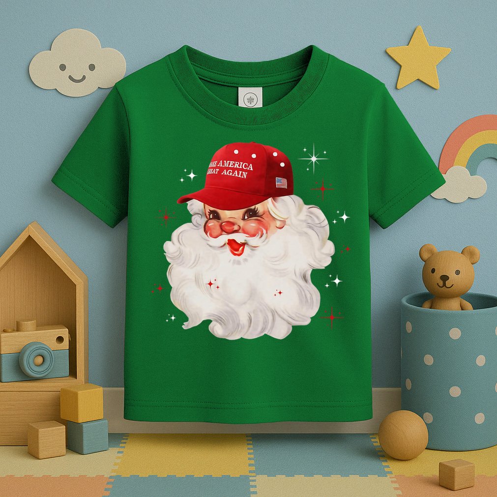 Make A Christmas Great Again Xmas Trump Maga Pajamas Santa Toddler T-Shirt