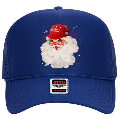 Make A Christmas Great Again Xmas Trump Maga Pajamas Santa High Crown Mesh Back Trucker Hat