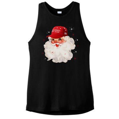 Make A Christmas Great Again Xmas Trump Maga Pajamas Santa Ladies PosiCharge Tri-Blend Wicking Tank