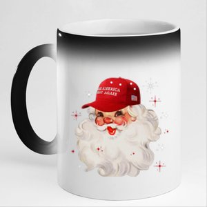 Make A Christmas Great Again Xmas Trump Maga Pajamas Santa 11oz Black Color Changing Mug