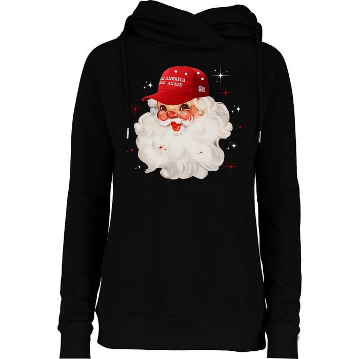 Make A Christmas Great Again Xmas Trump Maga Pajamas Santa Womens Funnel Neck Pullover Hood