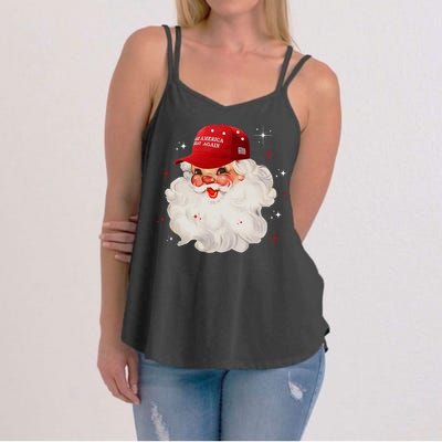 Make A Christmas Great Again Xmas Trump Maga Pajamas Santa Women's Strappy Tank