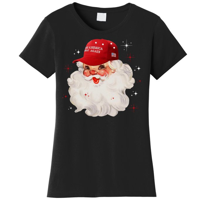 Make A Christmas Great Again Xmas Trump Maga Pajamas Santa Women's T-Shirt