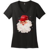 Make A Christmas Great Again Xmas Trump Maga Pajamas Santa Women's V-Neck T-Shirt