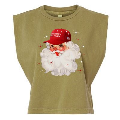 Make A Christmas Great Again Xmas Trump Maga Pajamas Santa Garment-Dyed Women's Muscle Tee