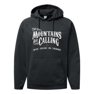 Mountains Are Calling Space Splash Big Thunder Theme Park Performance Fleece Hoodie