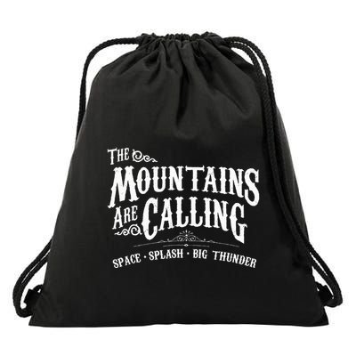 Mountains Are Calling Space Splash Big Thunder Theme Park Drawstring Bag
