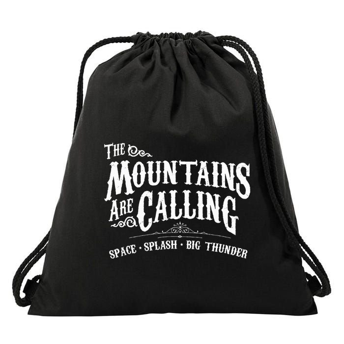 Mountains Are Calling Space Splash Big Thunder Theme Park Drawstring Bag