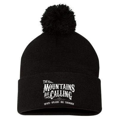 Mountains Are Calling Space Splash Big Thunder Theme Park Pom Pom 12in Knit Beanie