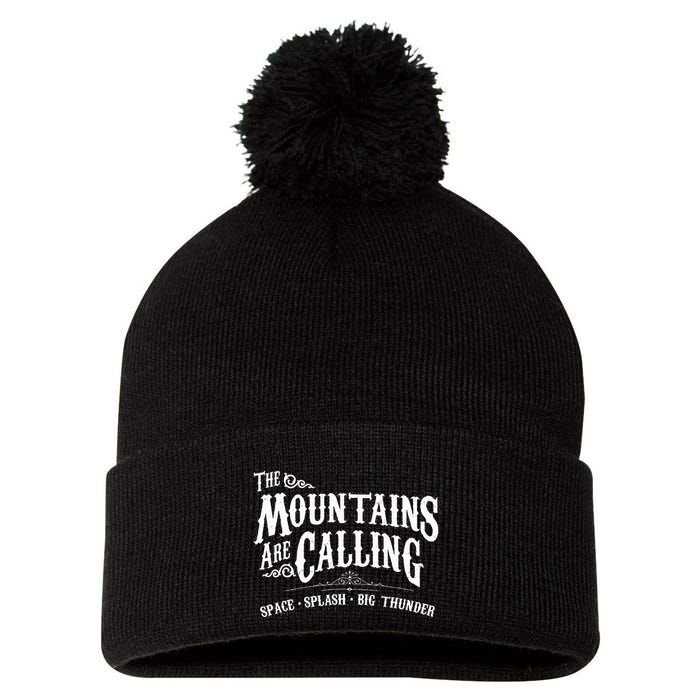 Mountains Are Calling Space Splash Big Thunder Theme Park Pom Pom 12in Knit Beanie