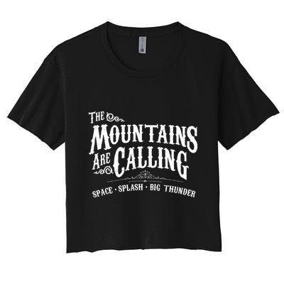 Mountains Are Calling Space Splash Big Thunder Theme Park Crop Top