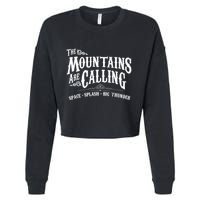 Mountains Are Calling Space Splash Big Thunder Theme Park Cropped Pullover Crew