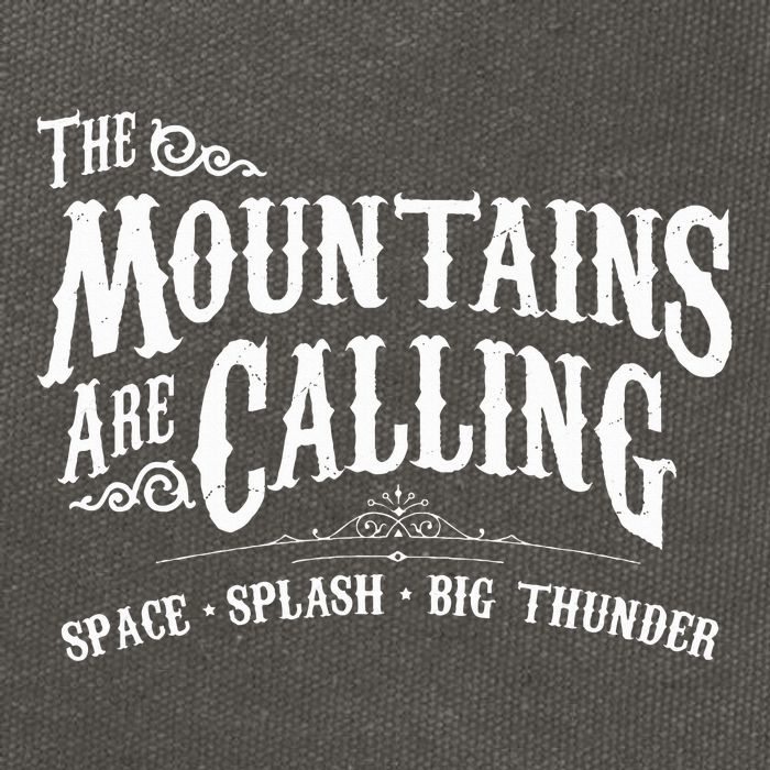 Mountains Are Calling Space Splash Big Thunder Theme Park Cotton Canvas Backpack