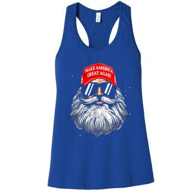 Make A Christmas Great Again Xmas Trump Santa Pajamas Women's Racerback Tank