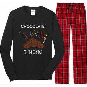 Musician And Chocolate Fan Music Notes Chocolatier Gift Long Sleeve Pajama Set