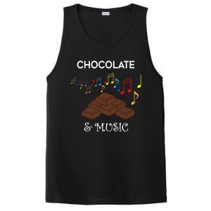 Musician And Chocolate Fan Music Notes Chocolatier Gift PosiCharge Competitor Tank