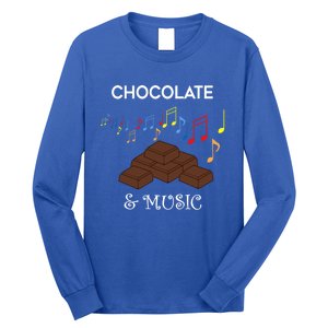 Musician And Chocolate Fan Music Notes Chocolatier Gift Long Sleeve Shirt