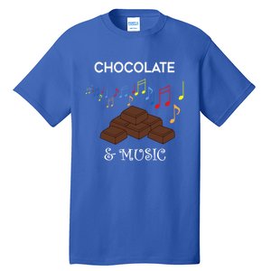 Musician And Chocolate Fan Music Notes Chocolatier Gift Tall T-Shirt