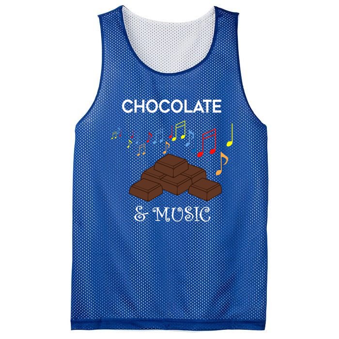 Musician And Chocolate Fan Music Notes Chocolatier Gift Mesh Reversible Basketball Jersey Tank