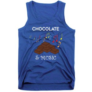 Musician And Chocolate Fan Music Notes Chocolatier Gift Tank Top