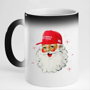 Make A Christmas Great Again Funny Xmas Santa Pajamas Funny Gift 11oz Black Color Changing Mug