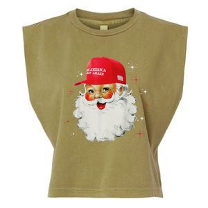 Make A Christmas Great Again Funny Xmas Santa Pajamas Funny Gift Garment-Dyed Women's Muscle Tee