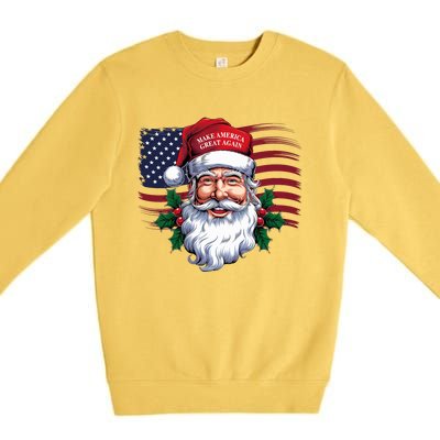 Make A Christmas Great Again Xmas Trump Maga Pajamas Santa Premium Crewneck Sweatshirt