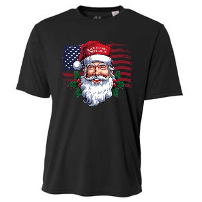 Make A Christmas Great Again Xmas Trump Maga Pajamas Santa Cooling Performance Crew T-Shirt