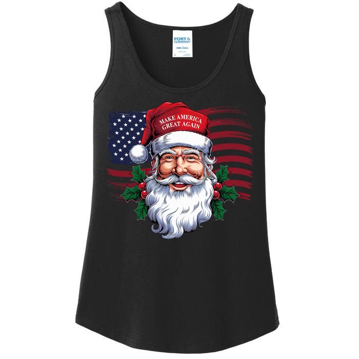 Make A Christmas Great Again Xmas Trump Maga Pajamas Santa Ladies Essential Tank