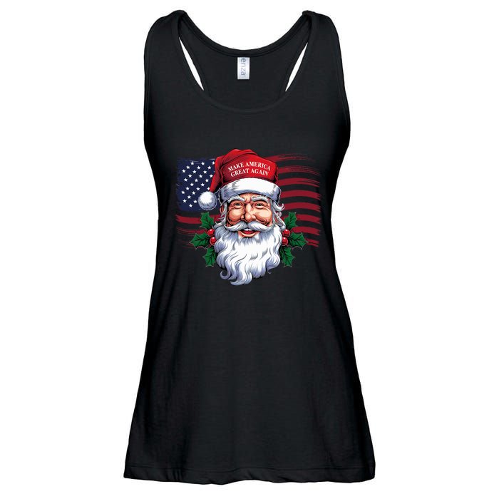 Make A Christmas Great Again Xmas Trump Maga Pajamas Santa Ladies Essential Flowy Tank