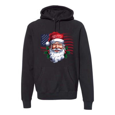 Make A Christmas Great Again Xmas Trump Maga Pajamas Santa Premium Hoodie