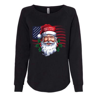 Make A Christmas Great Again Xmas Trump Maga Pajamas Santa Womens California Wash Sweatshirt