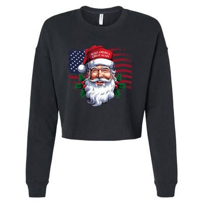 Make A Christmas Great Again Xmas Trump Maga Pajamas Santa Cropped Pullover Crew