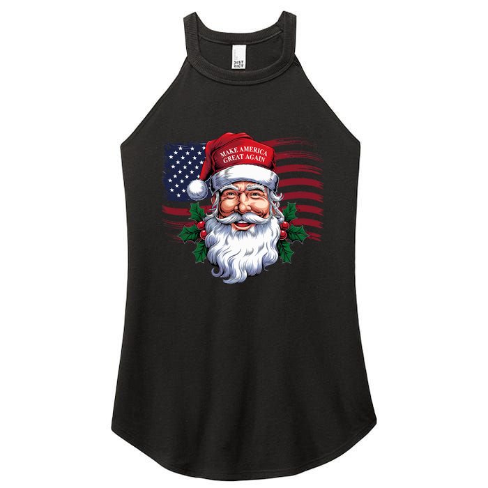 Make A Christmas Great Again Xmas Trump Maga Pajamas Santa Women's Perfect Tri Rocker Tank