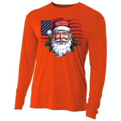 Make A Christmas Great Again Xmas Trump Maga Pajamas Santa Great Gift Cooling Performance Long Sleeve Crew