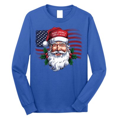 Make A Christmas Great Again Xmas Trump Maga Pajamas Santa Great Gift Long Sleeve Shirt