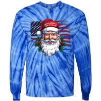 Make A Christmas Great Again Xmas Trump Maga Pajamas Santa Great Gift Tie-Dye Long Sleeve Shirt