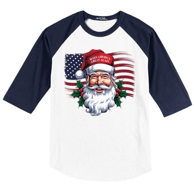 Make A Christmas Great Again Xmas Trump Maga Pajamas Santa Great Gift Baseball Sleeve Shirt