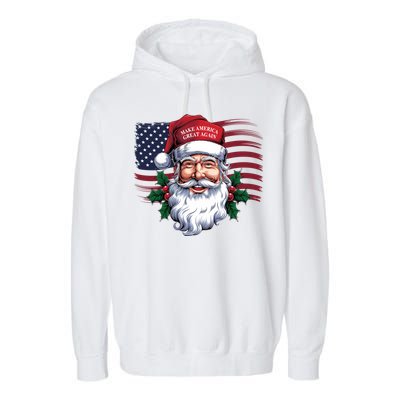 Make A Christmas Great Again Xmas Trump Maga Pajamas Santa Great Gift Garment-Dyed Fleece Hoodie