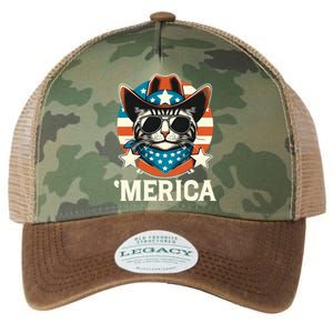 Merica American Cat Sunglasses Patriotic 4th Of July Legacy Tie Dye Trucker Hat