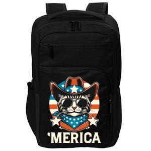 Merica American Cat Sunglasses Patriotic 4th Of July Impact Tech Backpack