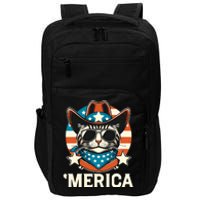 Merica American Cat Sunglasses Patriotic 4th Of July Impact Tech Backpack