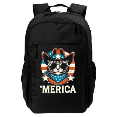 Merica American Cat Sunglasses Patriotic 4th Of July Daily Commute Backpack