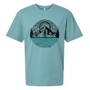 Mountains Are Calling Outdoor Adventure Graphic Sueded Cloud Jersey T-Shirt