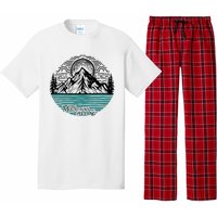 Mountains Are Calling Outdoor Adventure Graphic Pajama Set